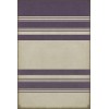 Pattern 50 Organic Stripes Purple and White 20x30 Vintage Vinyl Floorcloth