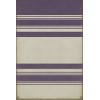 Pattern 50 Organic Stripes Purple and White 24x36 Vintage Vinyl Floorcloth
