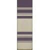 Pattern 50 Organic Stripes Purple and White 36x115 Vintage Vinyl Floorcloth