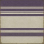 Pattern 50 Organic Stripes Purple and White 36x36 Vintage Vinyl Floorcloth