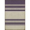 Pattern 50 Organic Stripes Purple and White 52x76 Vintage Vinyl Floorcloth