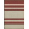 Pattern 50 Organic Stripes Red and White 70x102 Vintage Vinyl Floorcloth