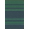 Pattern 50 Organic Stripes Teal and Blue 20x30 Vintage Vinyl Floorcloth