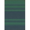 Pattern 50 Organic Stripes Teal and Blue 70x102 Vintage Vinyl Floorcloth