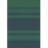 Pattern 50 Organic Stripes Teal and Blue 96x140 Vintage Vinyl Floorcloth