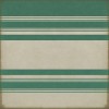 Pattern 50 Organic Stripes Teal and White 36x36 Vintage Vinyl Floorcloth