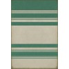 Pattern 50 Organic Stripes Teal and White 52x76 Vintage Vinyl Floorcloth