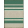 Pattern 50 Organic Stripes Teal and White 70x102 Vintage Vinyl Floorcloth