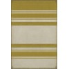 Pattern 50 Organic Stripes Yellow and White 20x30 Vintage Vinyl Floorcloth