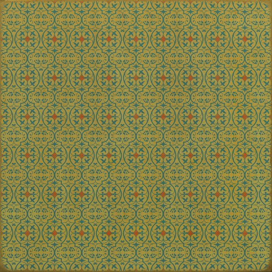 Pattern 51 a Little Madness in the Spring 120x120 Vintage Vinyl Floorcloth