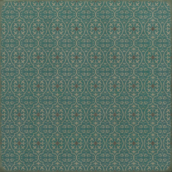 Pattern 51 Echo in the Memory 72x72 Vintage Vinyl Floorcloth