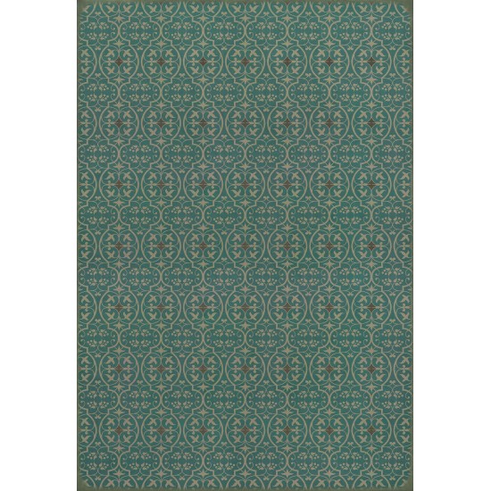 Pattern 51 Echo in the Memory 96x140 Vintage Vinyl Floorcloth