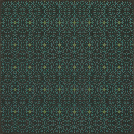 Pattern 51 Lenore 60x60 Vintage Vinyl Floorcloth