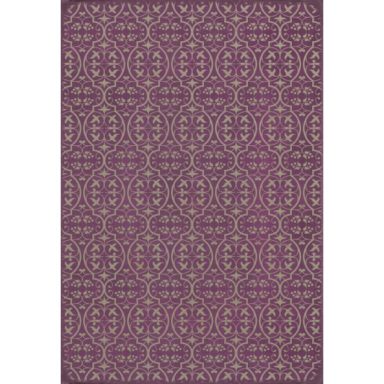 Pattern 51 Now that Lilacs are in bloom 52x76 Vintage Vinyl Floorcloth