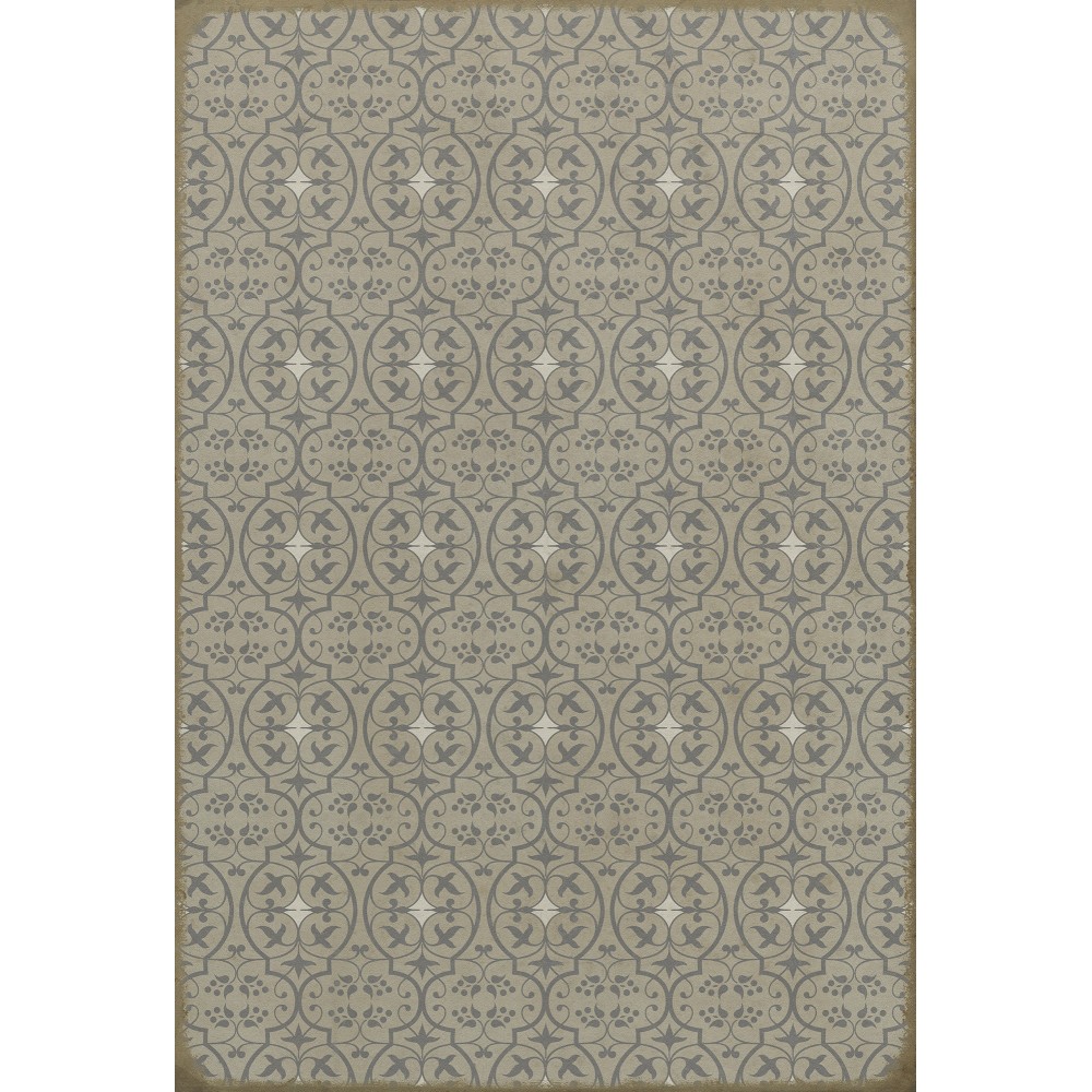 Pattern 51 Prose and Poetry 38x56 Vintage Vinyl Floorcloth