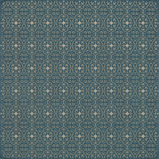 Pattern 51 the Color of Time 120x120 Vintage Vinyl Floorcloth