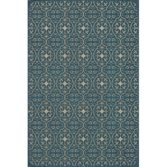 Pattern 51 the Color of Time 20x30 Vintage Vinyl Floorcloth