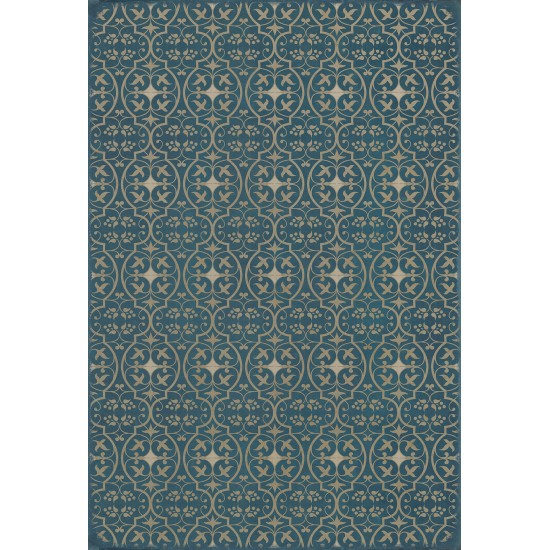 Pattern 51 the Color of Time 38x56 Vintage Vinyl Floorcloth