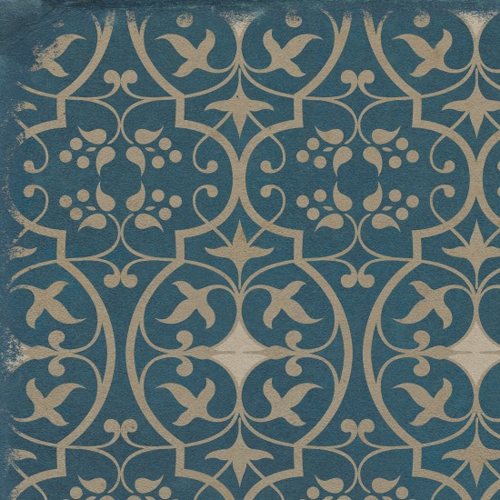 Pattern 51 the Color of Time 38x56 Vintage Vinyl Floorcloth