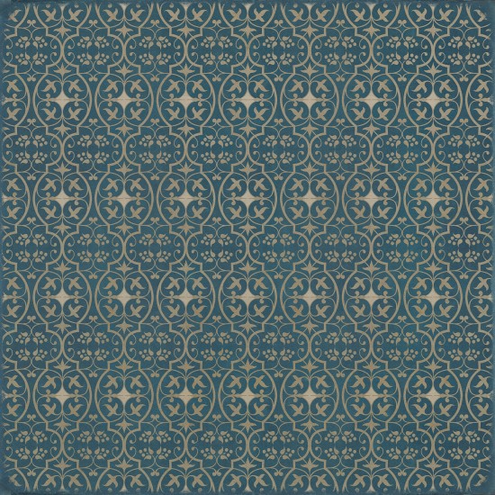 Pattern 51 the Color of Time 48x48 Vintage Vinyl Floorcloth