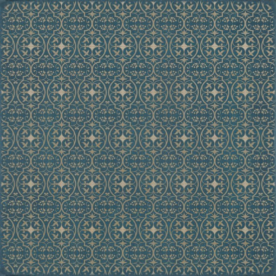 Pattern 51 the Color of Time 60x60 Vintage Vinyl Floorcloth