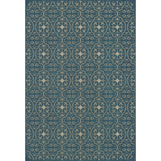 Pattern 51 the Color of Time 70x102 Vintage Vinyl Floorcloth
