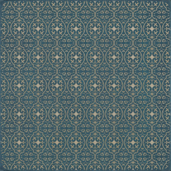 Pattern 51 the Color of Time 72x72 Vintage Vinyl Floorcloth