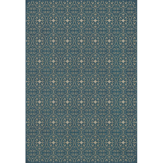Pattern 51 the Color of Time 96x140 Vintage Vinyl Floorcloth
