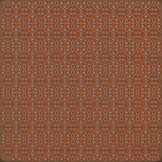 Pattern 51 the Opium Den 96x96 Vintage Vinyl Floorcloth