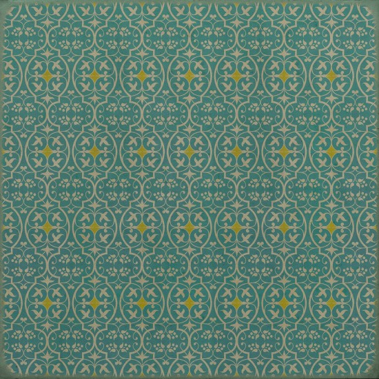 Pattern 51 the Sea of Summer Air 48x48 Vintage Vinyl Floorcloth