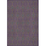 Pattern 51 the Souls of Good Violets 70x102 Vintage Vinyl Floorcloth