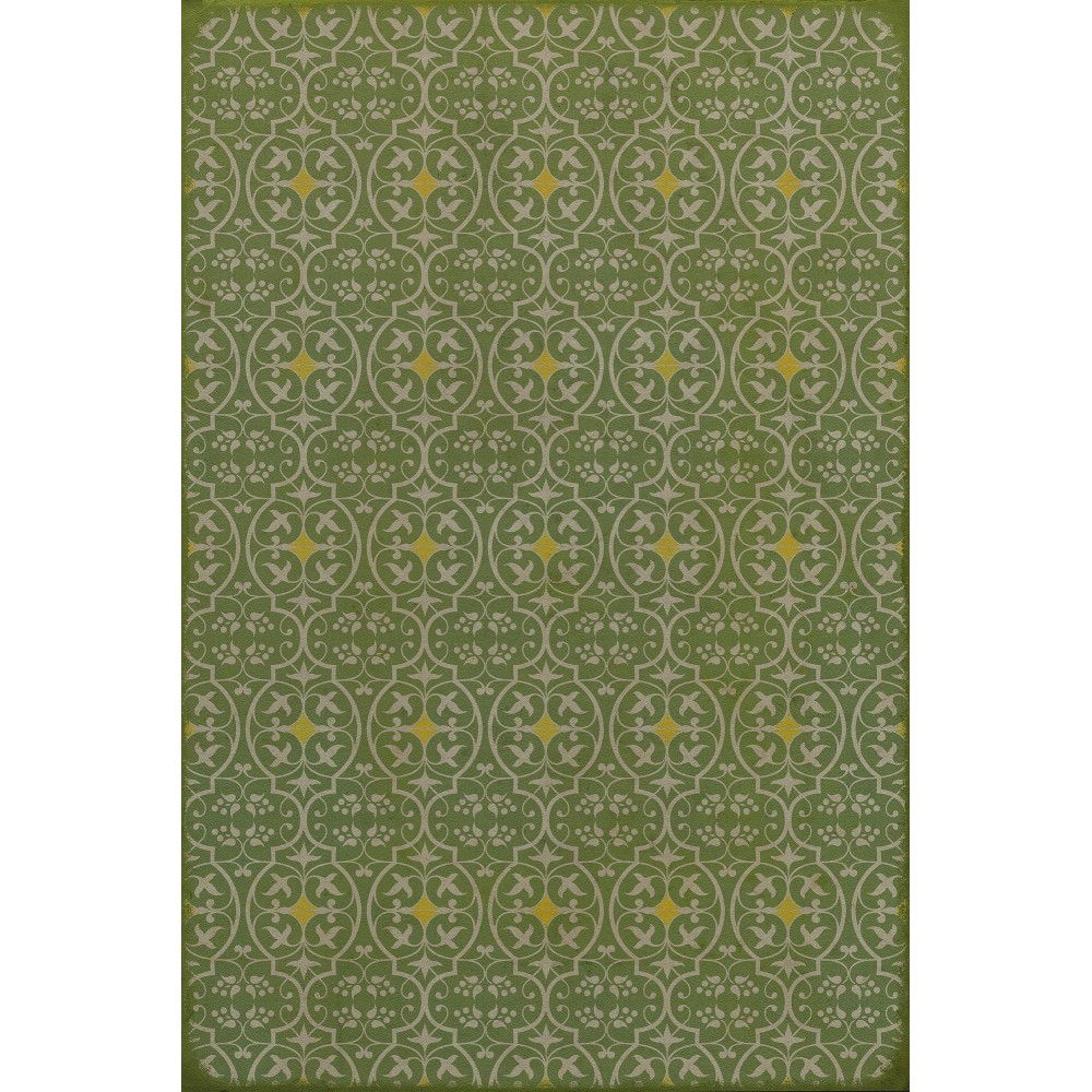 Pattern 51 the Spring of Hope 20x30 Vintage Vinyl Floorcloth