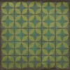 Pattern 54 All Systems Go 48x48 Vintage Vinyl Floorcloth