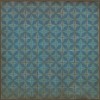 Pattern 54 Blue Moon 120x120 Vintage Vinyl Floorcloth