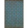 Pattern 54 Blue Moon 38x56 Vintage Vinyl Floorcloth