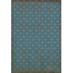 Pattern 54 Blue Moon 96x140 Vintage Vinyl Floorcloth