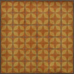 Pattern 54 Fireball 60x60 Vintage Vinyl Floorcloth