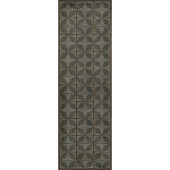 Pattern 54 Nuclear Fusion 36x115 Vintage Vinyl Floorcloth