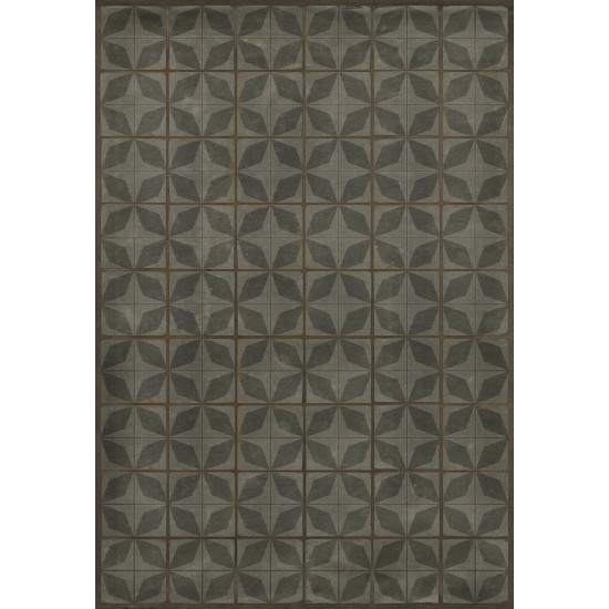 Pattern 54 Nuclear Fusion 70x102 Vintage Vinyl Floorcloth