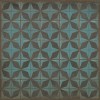 Pattern 54 Parallax 48x48 Vintage Vinyl Floorcloth