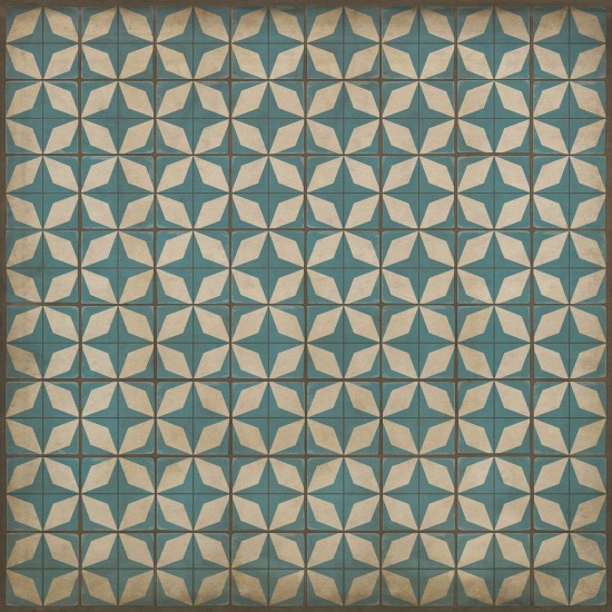 Pattern 54 Satellite 120x120 Vintage Vinyl Floorcloth