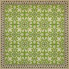 Pattern 55 Field Day 48x48 Vintage Vinyl Floorcloth