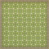 Pattern 55 Field Day 96x96 Vintage Vinyl Floorcloth