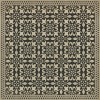 Pattern 55 Gates of Horn and Ivory 60x60 Vintage Vinyl Floorcloth