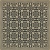 Pattern 55 Gates of Horn and Ivory 72x72 Vintage Vinyl Floorcloth
