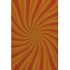 Pattern 59 Fire Whirl 24x36 Vintage Vinyl Floorcloth