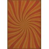 Pattern 59 Fire Whirl 70x102 Vintage Vinyl Floorcloth