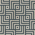 Pattern 60 Aftereffect 48x48 Vintage Vinyl Floorcloth