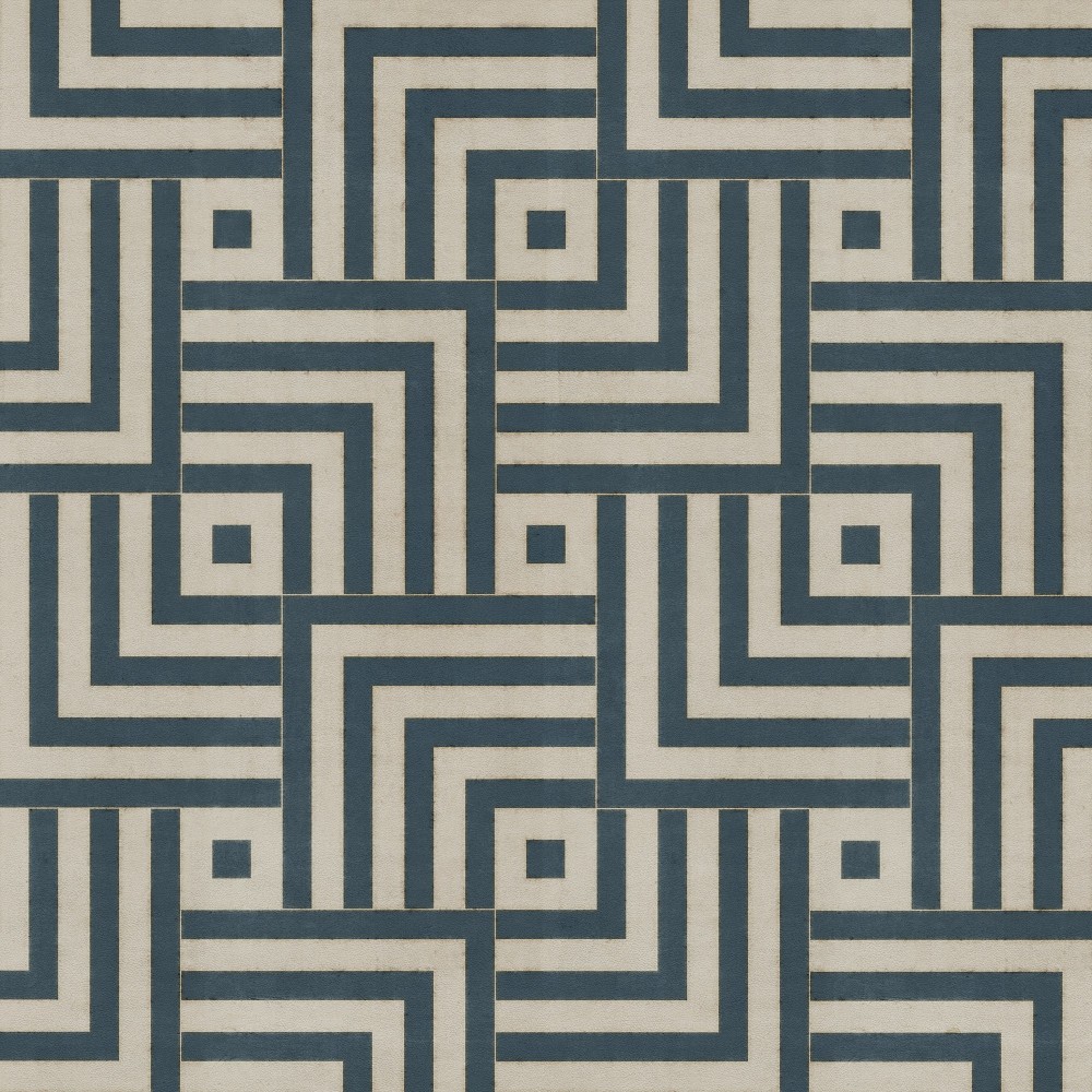 Pattern 60 Aftereffect 48x48 Vintage Vinyl Floorcloth