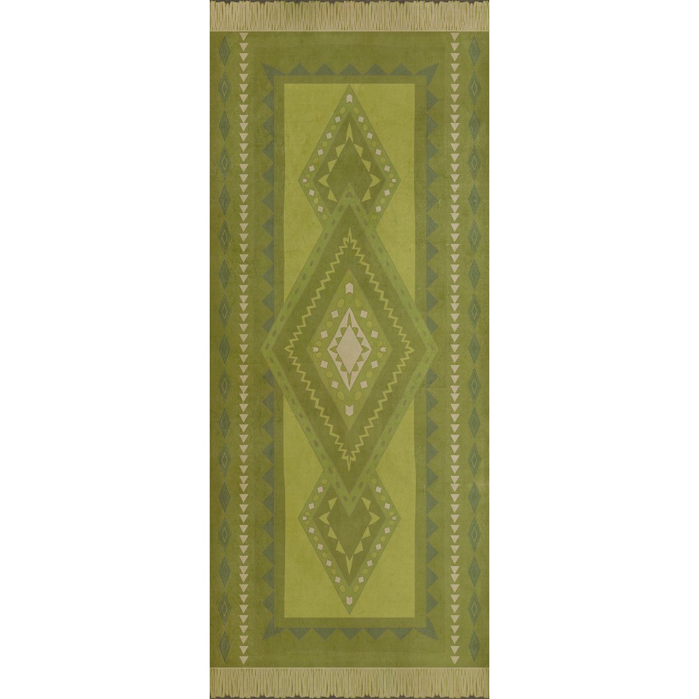 Pattern 61 Grassroots 36x90 Vintage Vinyl Floorcloth